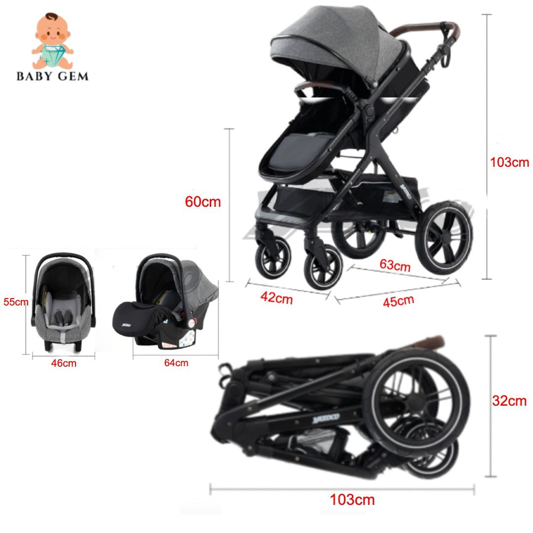 Kinderwagen Babygem Deluxe 3-in-1