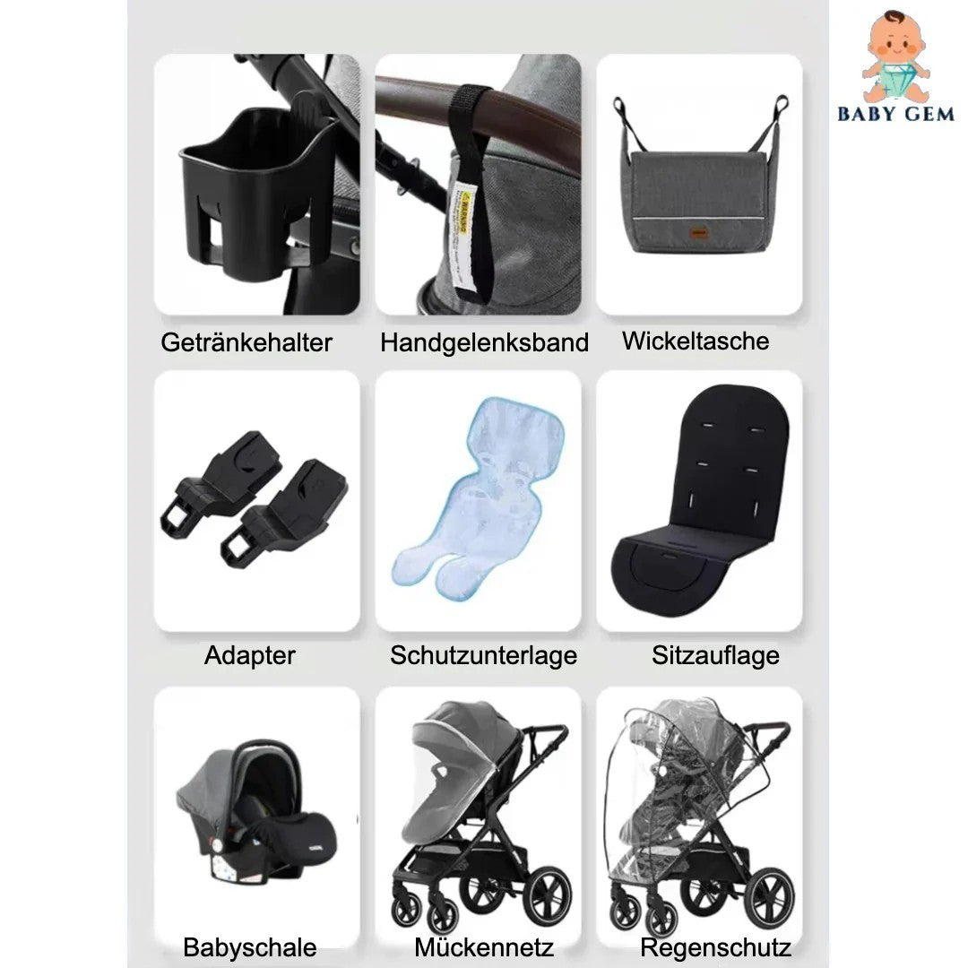 Kinderwagen Babygem Deluxe 3-in-1